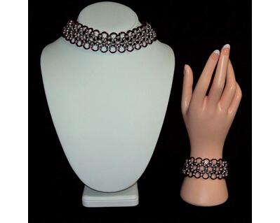 Chainmaille Choker or Bracelet, Japanese 12 in 1, Reversible