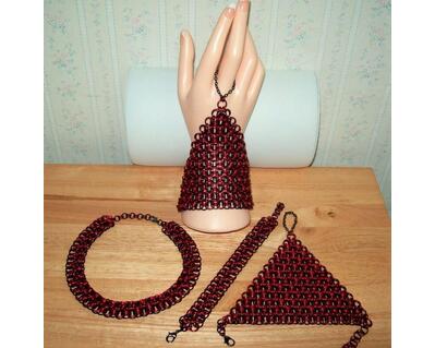 Chainmaille Hand Bracelet, Choker or Bracelet, Reversible