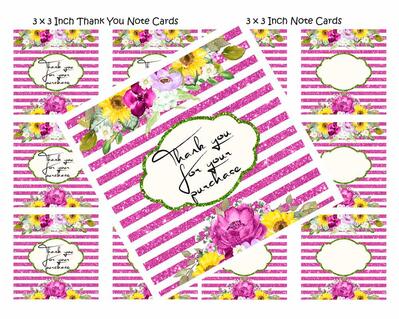 Thank you note cards