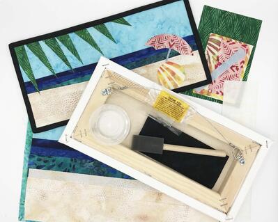 DIY art quilt kit for a day at the beach