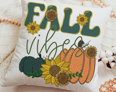 Fall vibes pillow