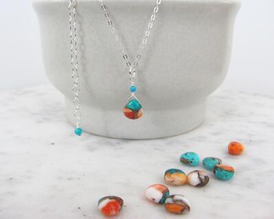 oyster turquoise necklace