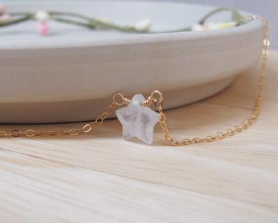 Moonstone Star Necklace