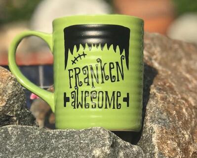 Engraved Halloween Frankenstein Mug