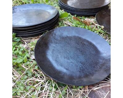 Camp Skillet, Hand Forged, Hiking 6.75 or 9.5 dia. Bushcraft and Cam –  Refiner's Forge