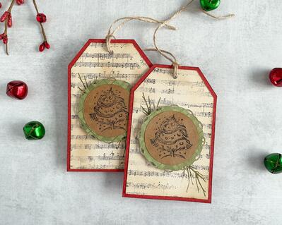 Christmas Gift Tags With String, Tree Embroidered Tags Handmade, Hand Sewn  Tags, Tags for Holidays, Embroidered Christmas Tags, Holiday Tags 