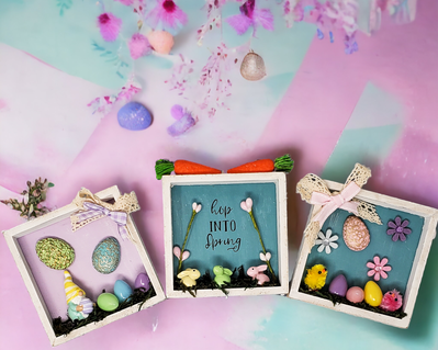 Mini Easter shadow boxes