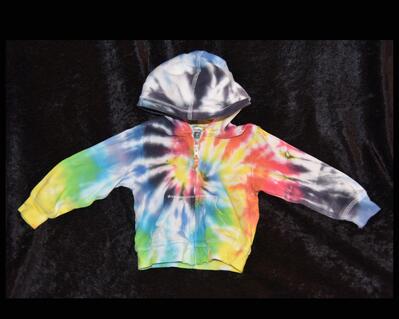 9 mo. Hoodie - Rainbow Spiral
