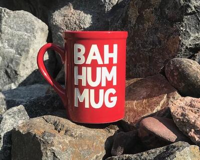 Bah Hum Mug Engraved Christmas Mug