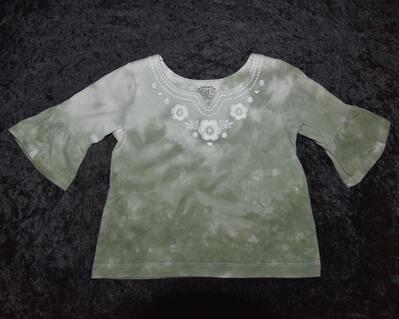 24mo Bell-sleeved Shirt - Sage Green
