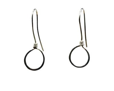 Argentium sterling silver simple hoop earrings