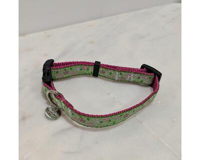 3/4 inch floral dog collar