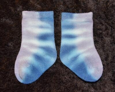 Size 1 Infant Socks - Purple, Blue