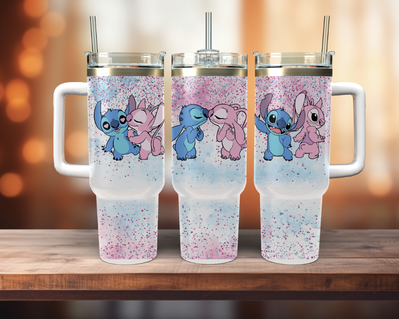Stitch Tumblers, Custom 40oz Insulated Cup With Straw, Personalized Disney  Mug, 40oz Handle Stitch Tumbler, Custom Lilo and Stitch Gift 
