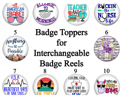 Interchangeable Badge Tops - Reels