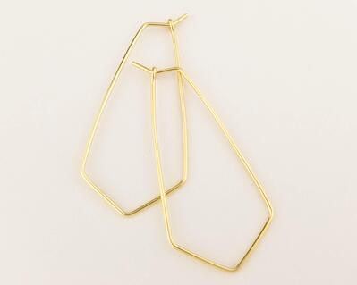 Thin Classic Solid Gold Hoop Earrings - Aris Designs