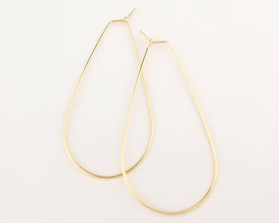 Thin Classic Solid Gold Hoop Earrings - Aris Designs