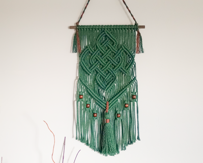 Home & Living :: Wall Decor :: Wall Hangings :: Wooden Lotus Flower Macramé  Wall Hanging