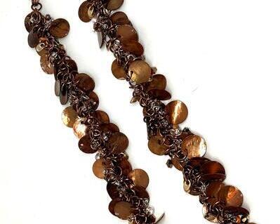 Handmade Copper Penny Shaggy Loop Chainmaille Necklace