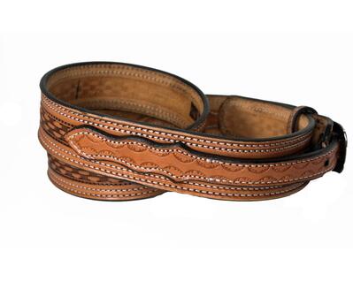 Ranger offers Gun Bet 10-12oz English bridle leather 5 oz latigo leather backing totaling 15 to 18 oz gun belt by far the best on the market