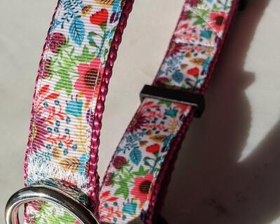 Floral dog collar