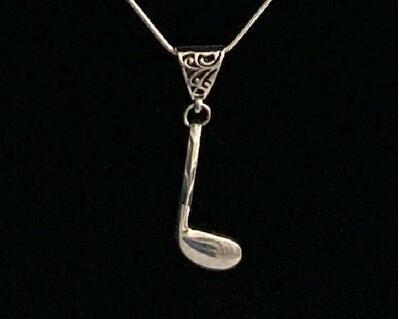 Silver G sharp key handcrafted.  Lovely 16" snake chain with antique bail.  Some people also call this an Ab flute key. This is a stunning key for male or female flutists and of all ages.  This gorgeous key will show their love of music and of course of flute!