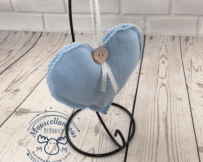 Custom memory heart out of loved one's clothes