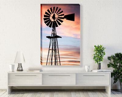 Vintage Rustic Farm Windmill