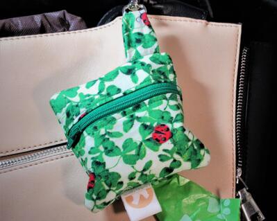 lady bug and clover dog poop bag holder and  or dog training treat bag by A Fur Baby Favorite