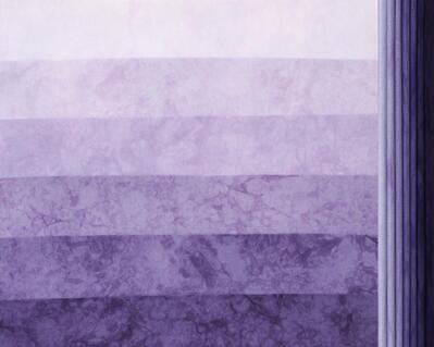 Purple ombre gradient fat quarters hand dyed on quilt muslin