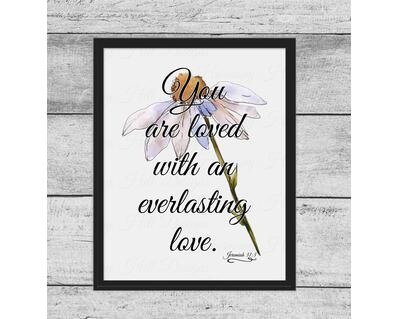 Daisy Christian Printable JPG PNG Digital Design You are Love with an Everlasting Love