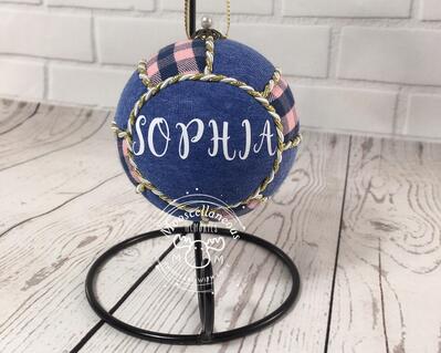 Personalized memory ornament out of custom clothing