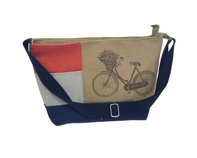 Tote Bag with Bike Graphic