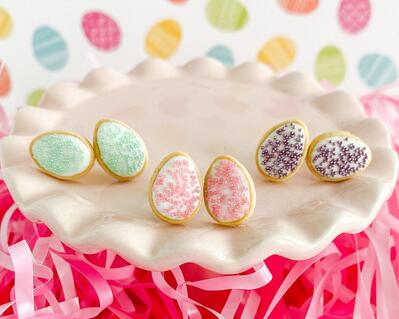 fireflyFrippery Easter Egg Sugar Cookie Earrings