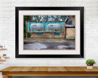 Stainless Steel Airstream Trailer mural sign