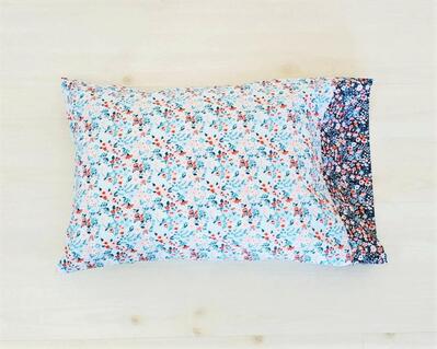 Custom organic cotton pillowcase in a floral print