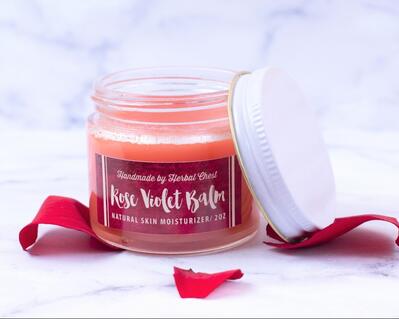 Rose Body Butter Moisturizer Balm Hydrating All Natural Skin Lotion Cream Plastic Free Eco Friendly 2oz