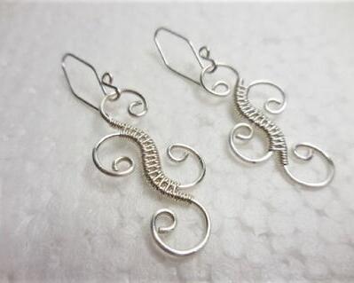 Silver Wire Weave Earrings