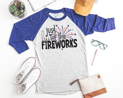 Just Here For The Fireworks Shirt