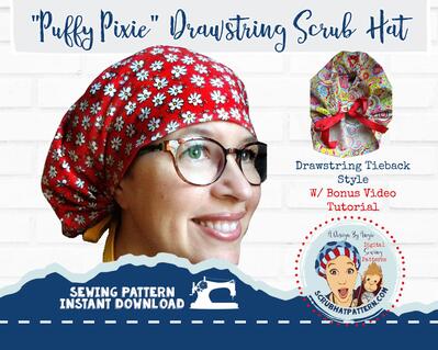 Puffy puxie Scrub Cap Sewing Pattern
