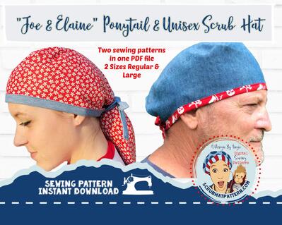 Scrub Cap Classic PDF Pattern Download, Nurse Hat, Scrub Cap Men, Capu