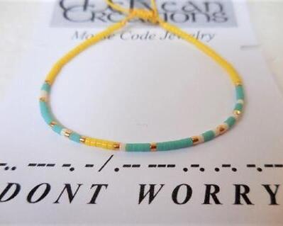 Morse Code Bracelet Don't Worry Friendship Bracelet