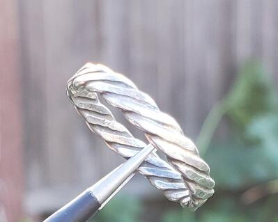 Hand Woven Sterling Silver Stacking Ring
