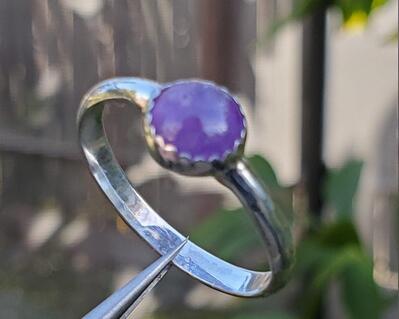 Amethyst Sterling Silver Stacking Ring