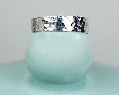 Hammered Handmade Sterling Silver Stacking Ring