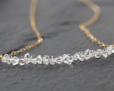Herkimer Diamond Bar Necklace