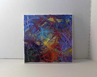 Acrylic on canvas one of a kind original painting titled "Joy" by RainbowMaille