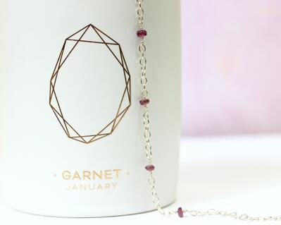 Garnet Station Bracelet