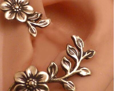 Flower garland hot sale ear cuff