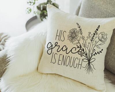 His Grace Is Enough Throw Pillow